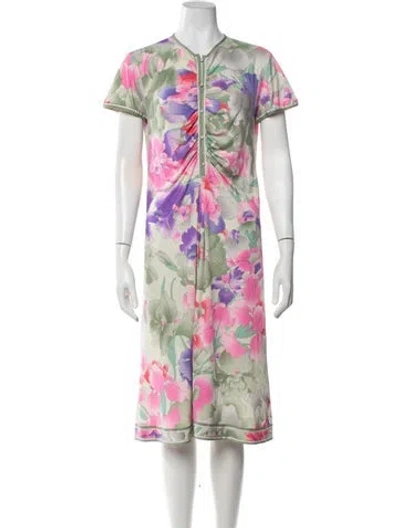 Pre-owned Leonard Silk Knee-length Dress In Multicolor