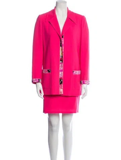 Pre-owned Leonard Vintage 1990's Skirt Suit In Pink