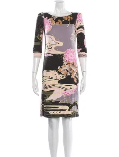 Pre-owned Leonard Vintage Knee-length Dress In Grey