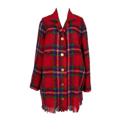 Pre-owned Leonard Wool And Mohair Coat In Red