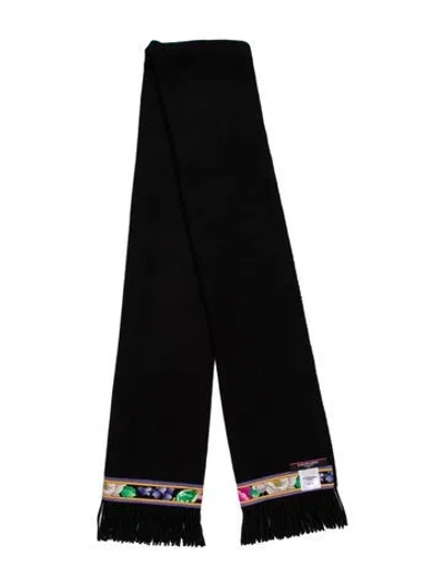 Pre-owned Leonard Wool Shawl In Black