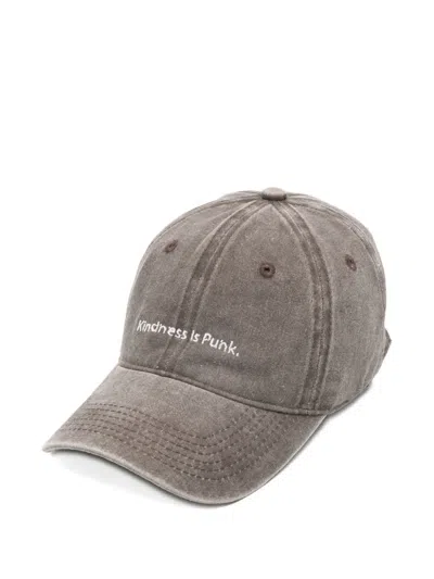 Leonardo Valentini Embroidered Cap In Brown