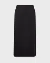 Leoni Kjol Aeren Double Viscose Svart In Black