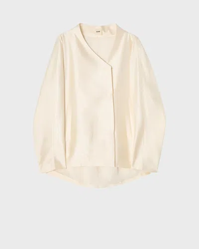 Leoni Leoní Lore Wool Silk Sculptural Jacket In Neutral