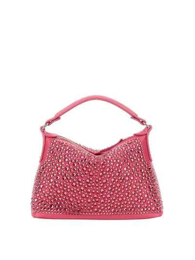 Leonie Hanne Mini Hobo Bag With Rhinestones In Multicolour