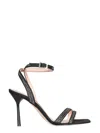 Leonie Hanne X Liu Jo Camellia Embellished Sandals In Black