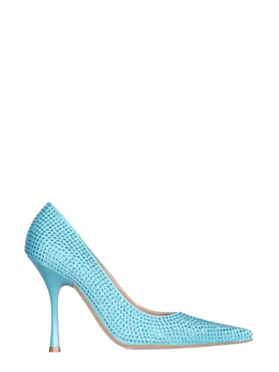 Leonie Hanne X Liu Jo Glam Decollete With Rhinestone Details In Blue