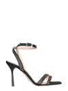 Leonie Hanne X Liu Jo Camellia Embellished Sandals In Black