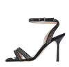 Leonie Hanne X Liu Jo Camellia Embellished Sandals In Nero Neri E Grigi
