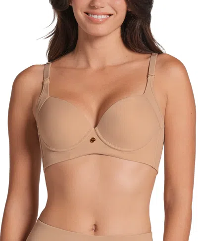 Leonisa Back Smoothing Bra With Soft Full Coverage Cups In Golden Beige