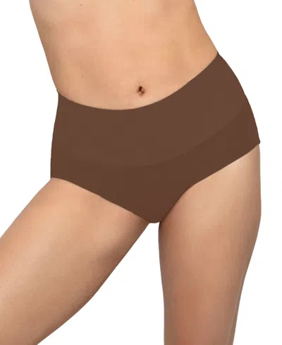 Leonisa High-tech High-waisted Classic Sculpting Panty 092045 In Dark Brown