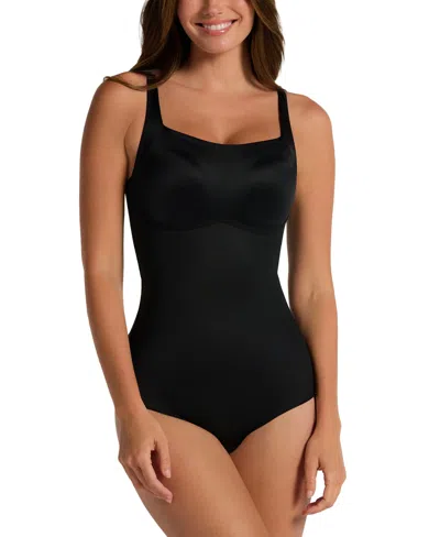 Leonisa Women's Core Boldly Tummy-control Firm Bodysuit In Black