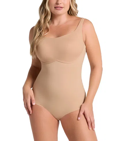 Leonisa Women's Core Boldly Tummy-control Firm Bodysuit In Brown