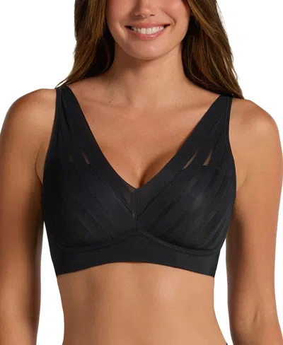 Leonisa Women's Daily Wireless Full-coverage T-shirt Bra In Black