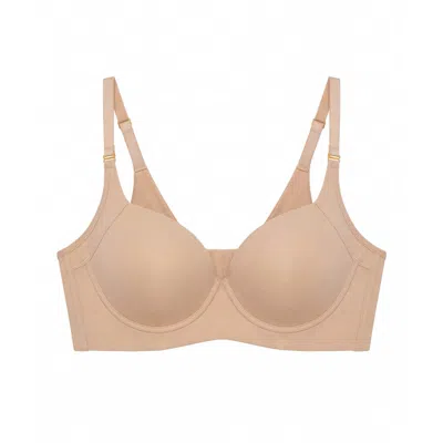Leonisa Women's High Profile Back Smoothing Bra With Soft Full Coverage Cups - Neutrals