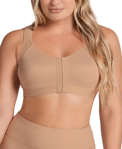 Leonisa Women's Multi Functional Back Support Posture Corrector Wireless Bra 011473 In Brown