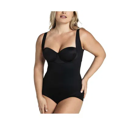 Leonisa Women's Plunge Back Classic Sculpting Body Shaper In Black