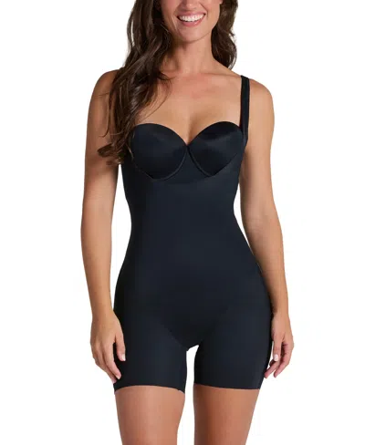 Leonisa Women's Step-in Body Shaper With Butt-lifting Short Bottom In Black