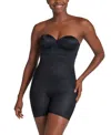 Leonisa Women's Strapless Sculpting Step-in Body Shaper With Short Bottom In Black