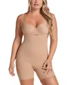 Leonisa Women's Strapless Sculpting Step-in Body Shaper With Short Bottom In Light Beige