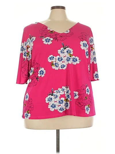 Pre-owned Leota 3/4 Sleeve Blouse In Pink