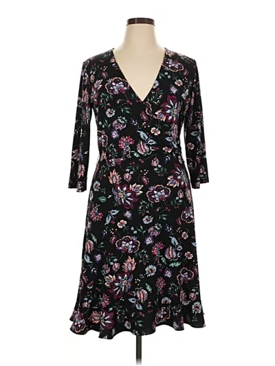 Pre-owned Leota Casual Dress In Black