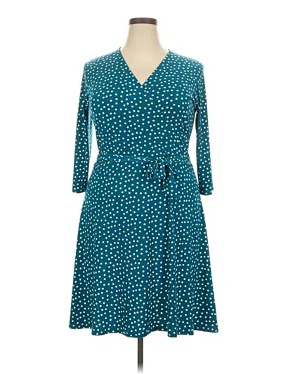 Pre-owned Leota Casual Dress In Blue