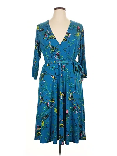 Pre-owned Leota Casual Dress In Blue