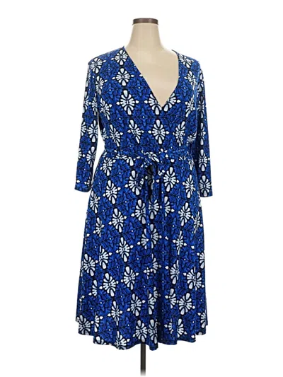 Pre-owned Leota Casual Dress In Blue