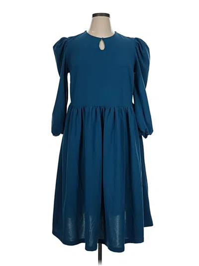 Pre-owned Leota Casual Dress In Blue