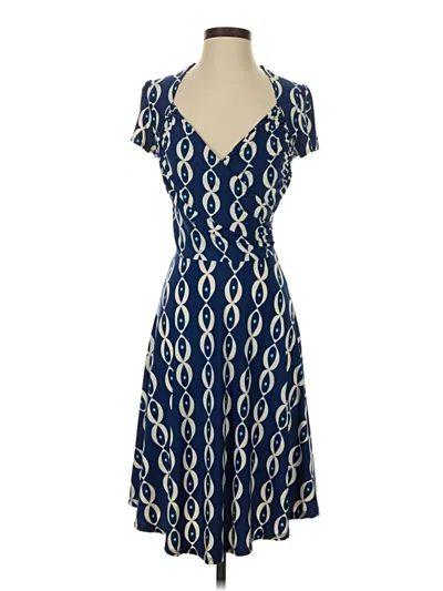 Pre-owned Leota Casual Dress In Blue
