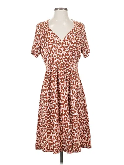 Pre-owned Leota Casual Dress In Brown