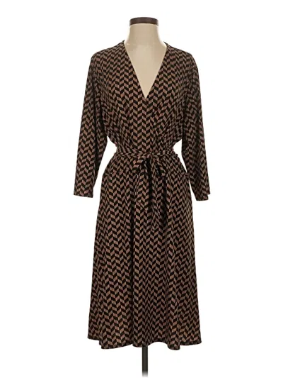 Pre-owned Leota Casual Dress In Brown