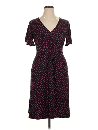 Pre-owned Leota Casual Dress In Burgundy