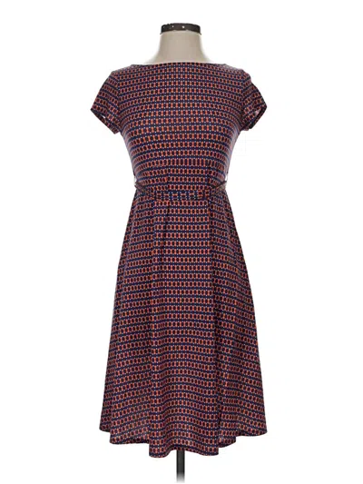 Pre-owned Leota Casual Dress In Burgundy