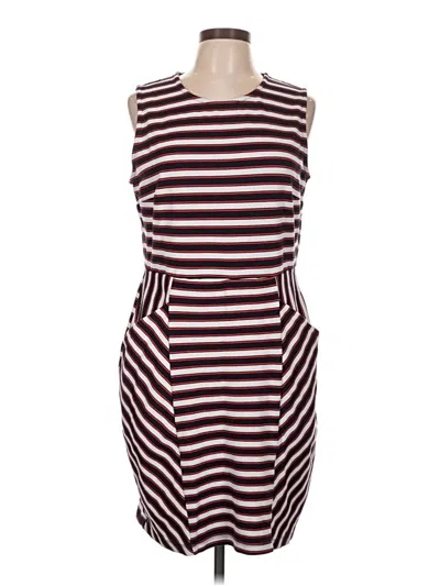 Pre-owned Leota Casual Dress In Burgundy