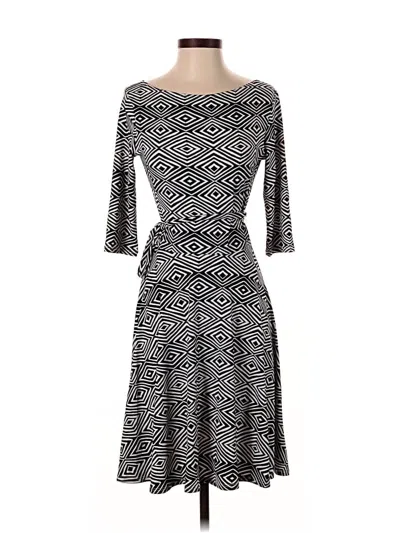 Pre-owned Leota Casual Dress In Gray