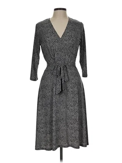 Pre-owned Leota Casual Dress In Gray