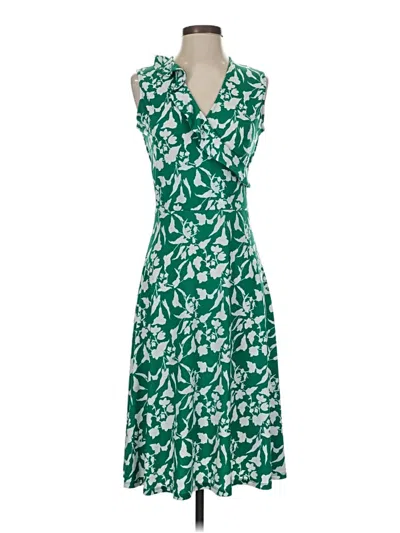 Pre-owned Leota Casual Dress In Green