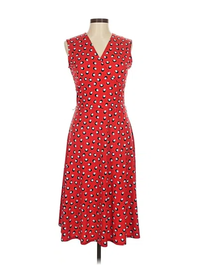 Pre-owned Leota Casual Dress In Red