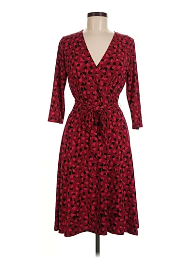 Pre-owned Leota Casual Dress In Red