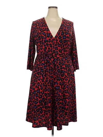 Pre-owned Leota Casual Dress In Red