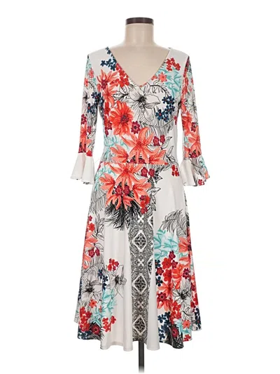 Pre-owned Leota Casual Dress In White