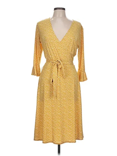 Pre-owned Leota Casual Dress In Yellow