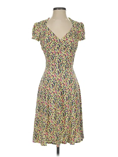 Pre-owned Leota Casual Dress In Yellow