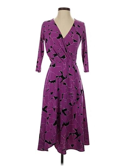 Pre-owned Leota Cocktail Dress In Purple