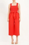 Leota Janet Cropped Jumpsuit In Orange