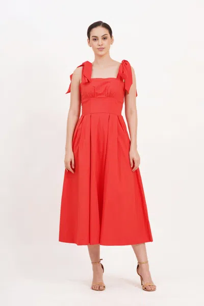 Leota Penelope Bow Dress Poppy Red