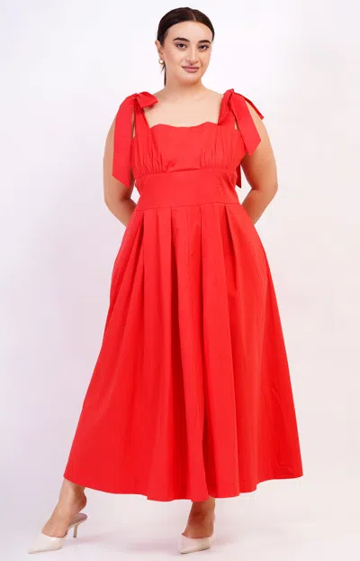 Leota Penelope Bow Dress Poppy Red