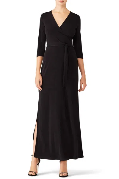 Leota Perfect Wrap Maxi In Black